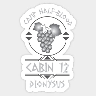 Cabin #12 in Camp Half Blood, Child of Dionysus – Percy Jackson inspired design Sticker